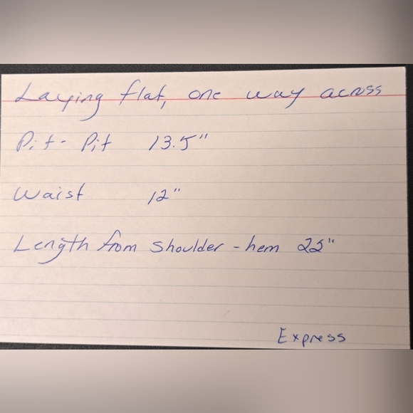 Express XS Red Peplum Top Stretch Zipper Back Excellent Condition - Picture 6 of 6